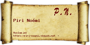 Piri Noémi névjegykártya